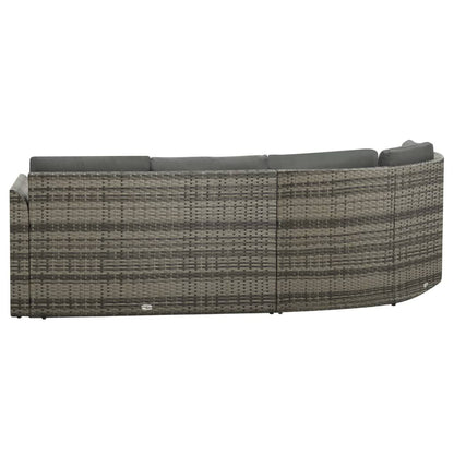 Vidaxl Set De Muebles De Jardín 4 Pzas Y Cojines Ratán Sintético Gris_3