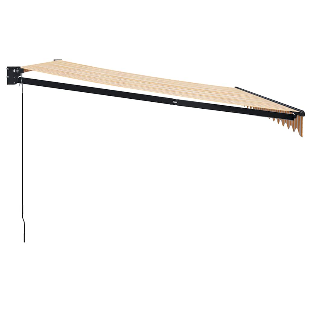 Toldo Retráctil Aluminio Y Tela Amarillo Y Blanco 4x3 M_3