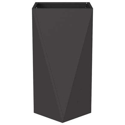 Jardinera 2 Uds. Negro 40 X 40 X 75 Cm Acero_5