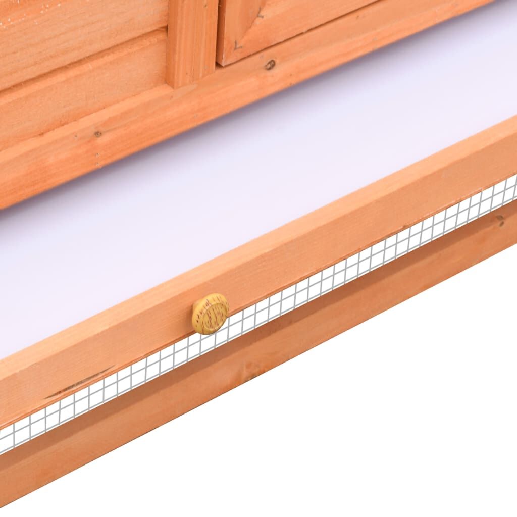 Vidaxl Conejera Madera Maciza Pino Y Abeto 310x70x87 Cm_3