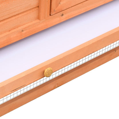 Vidaxl Conejera Madera Maciza Pino Y Abeto 310x70x87 Cm_3