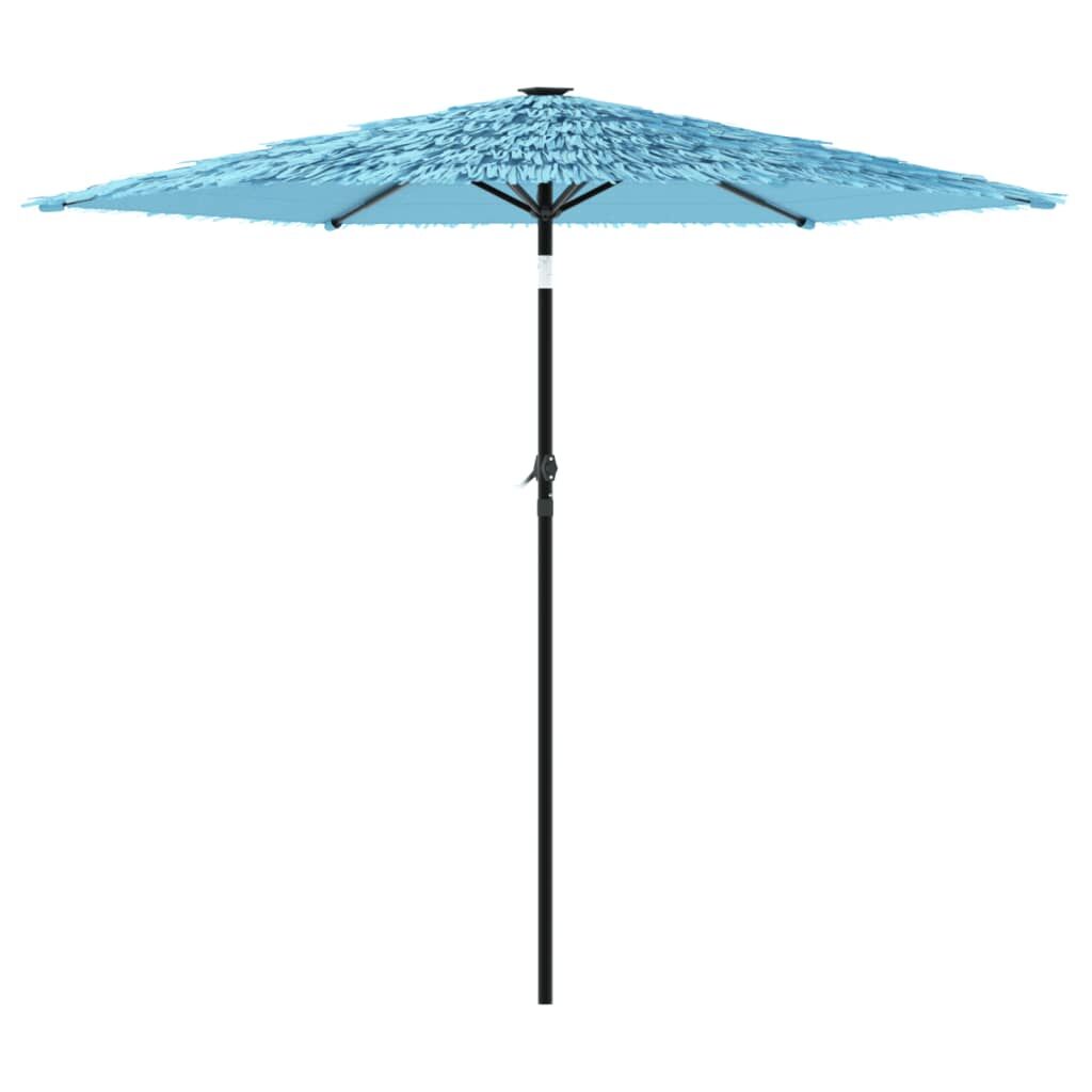 Vidaxl Sombrilla De Jardín Con Poste De Acero Azul 223x223x213 Cm_4