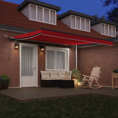 Toldo Retráctil Rojo 400 X 300 Cm Poliéster_2