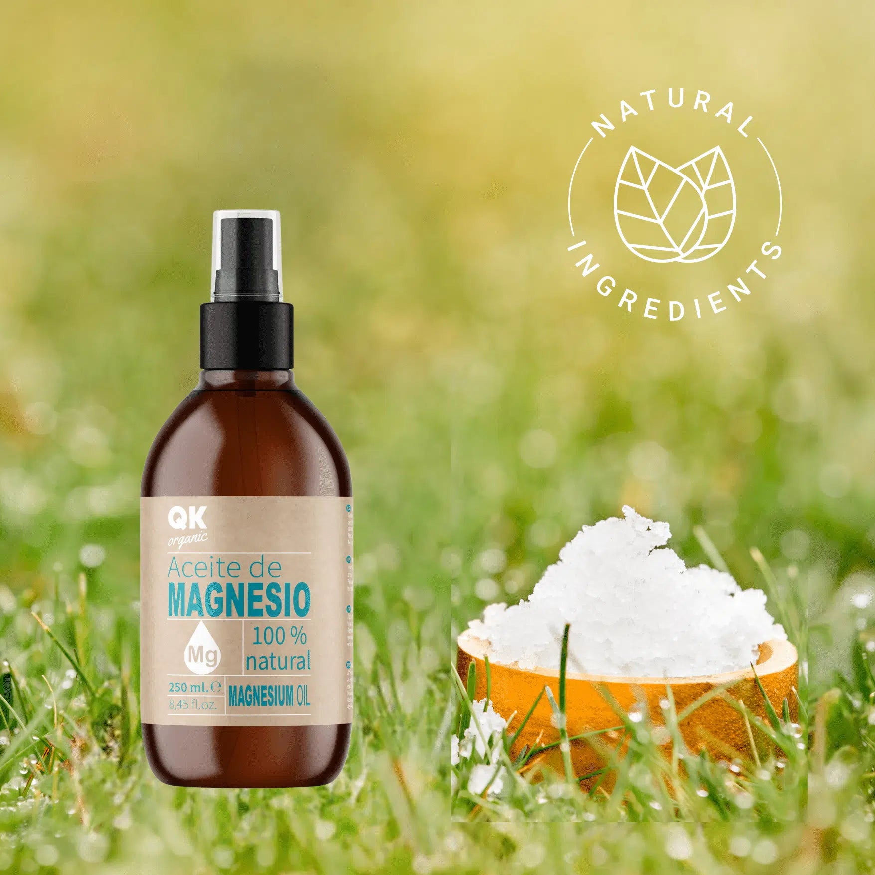 QKnatur - Aceite De Magnesio En Spray Bio 100% Puro (250 Ml) - Ideal Para Deportistas, Relajación Muscular_3