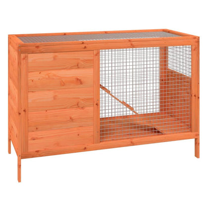Vidaxl Conejera De Madera Maciza De Pino Marrón 103x44x69,5 Cm_0