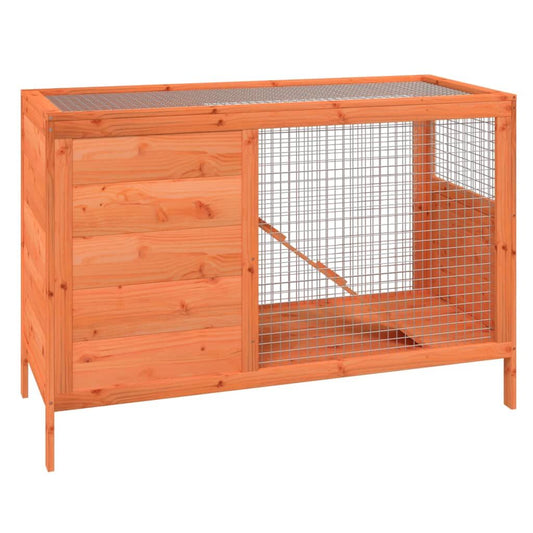 Vidaxl Conejera De Madera Maciza De Pino Marrón 103x44x69,5 Cm_0