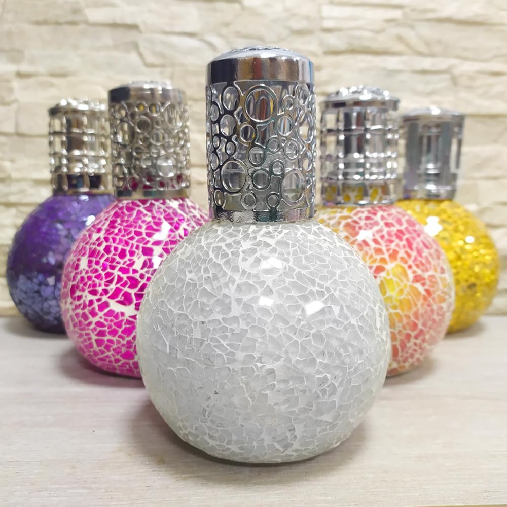 Lámpara Catalítica Mosaico Blanco + Aroma Wild Strawberry 500ml - Elimina Malos Olores, Impurezas Y Perfuma_4