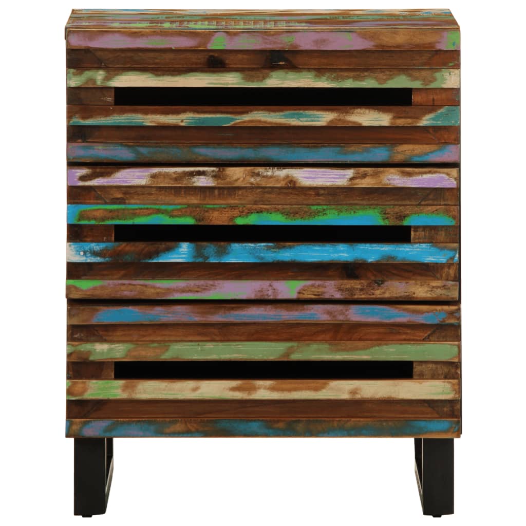 Mesita De Noche Madera Maciza De Acacia 50x34x62 Cm_0