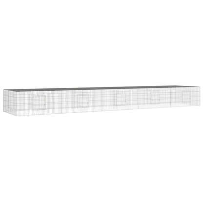 Vidaxl Jaula Para Conejos 5 Paneles Hierro Galvanizado 541x109x54 Cm_0