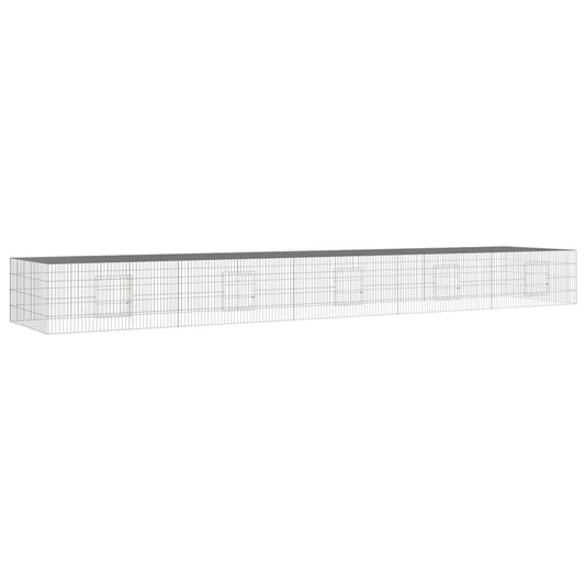 Vidaxl Jaula Para Conejos 5 Paneles Hierro Galvanizado 541x109x54 Cm_0