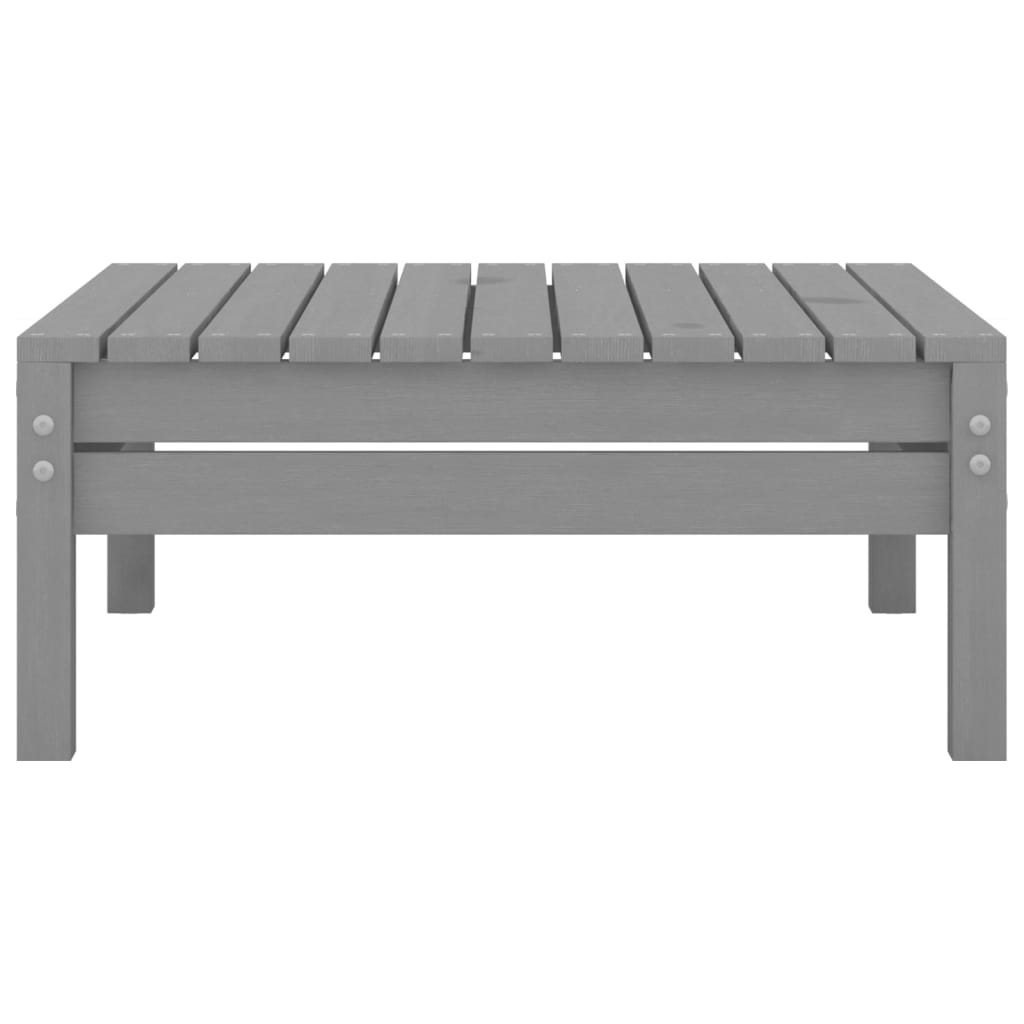 Juego De Muebles De Jardín 6 Piezas Gris Madera Maciza De Pino / Vetonek_3
