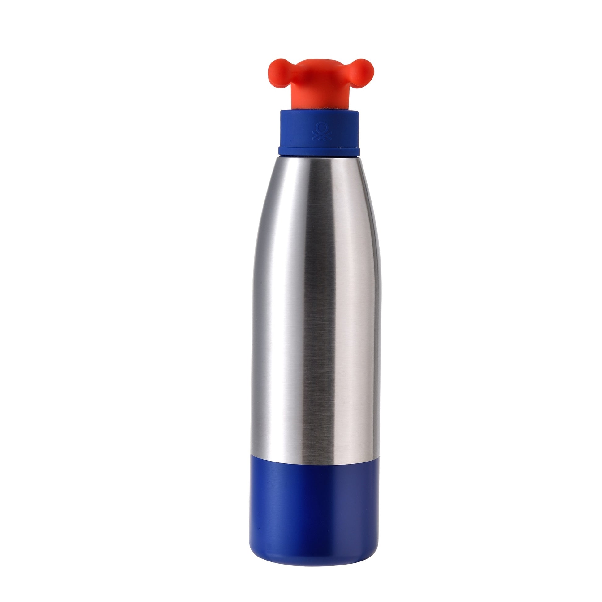 Botella De Agua De Pared Única 500ml Ss Con Tapa De Grifo Azul Kids Be_0