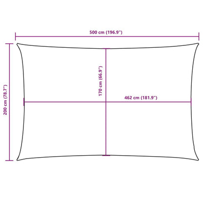 Vidaxl Toldo De Vela Rectangular Tela Oxford Negro 2x5 M_2