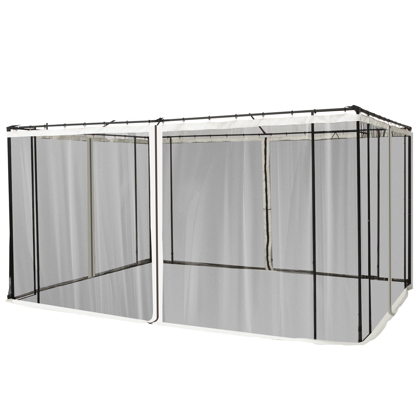 Outsunny 4 Paneles Laterales 352x207 Cm Para Carpa De Jardín Mosquitera_0