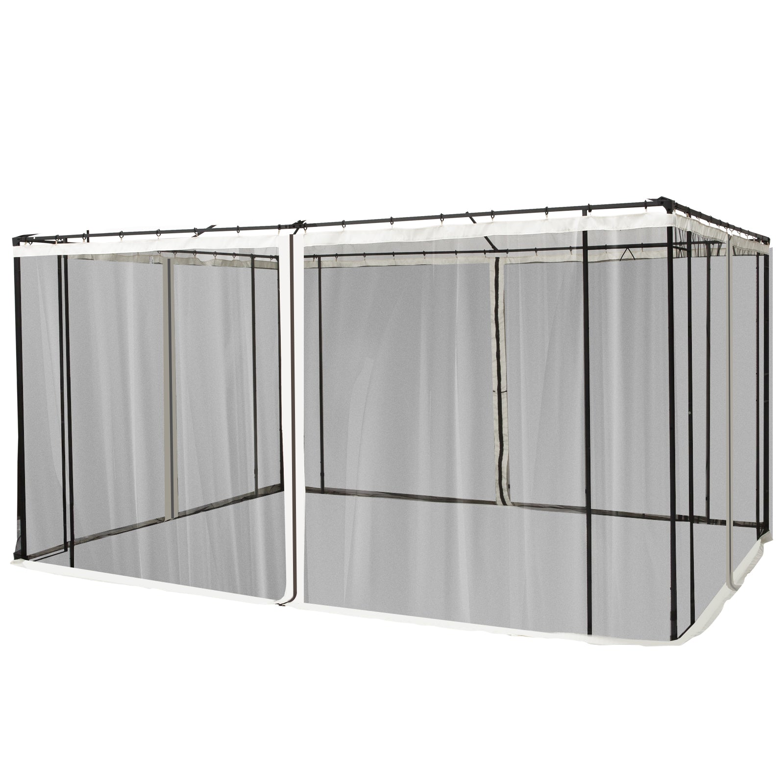 Outsunny 4 Paneles Laterales 352x207 Cm Para Carpa De Jardín Mosquitera_0