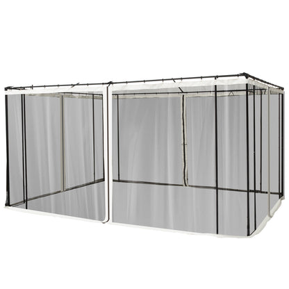 Outsunny 4 Paneles Laterales 352x207 Cm Para Carpa De Jardín Mosquitera_0