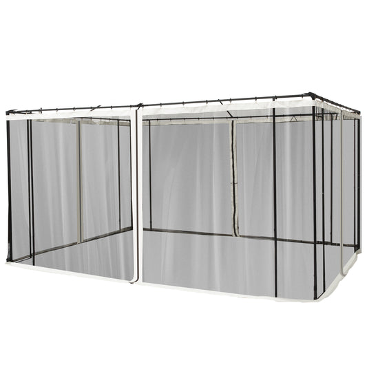 Outsunny 4 Paneles Laterales 352x207 Cm Para Carpa De Jardín Mosquitera_0