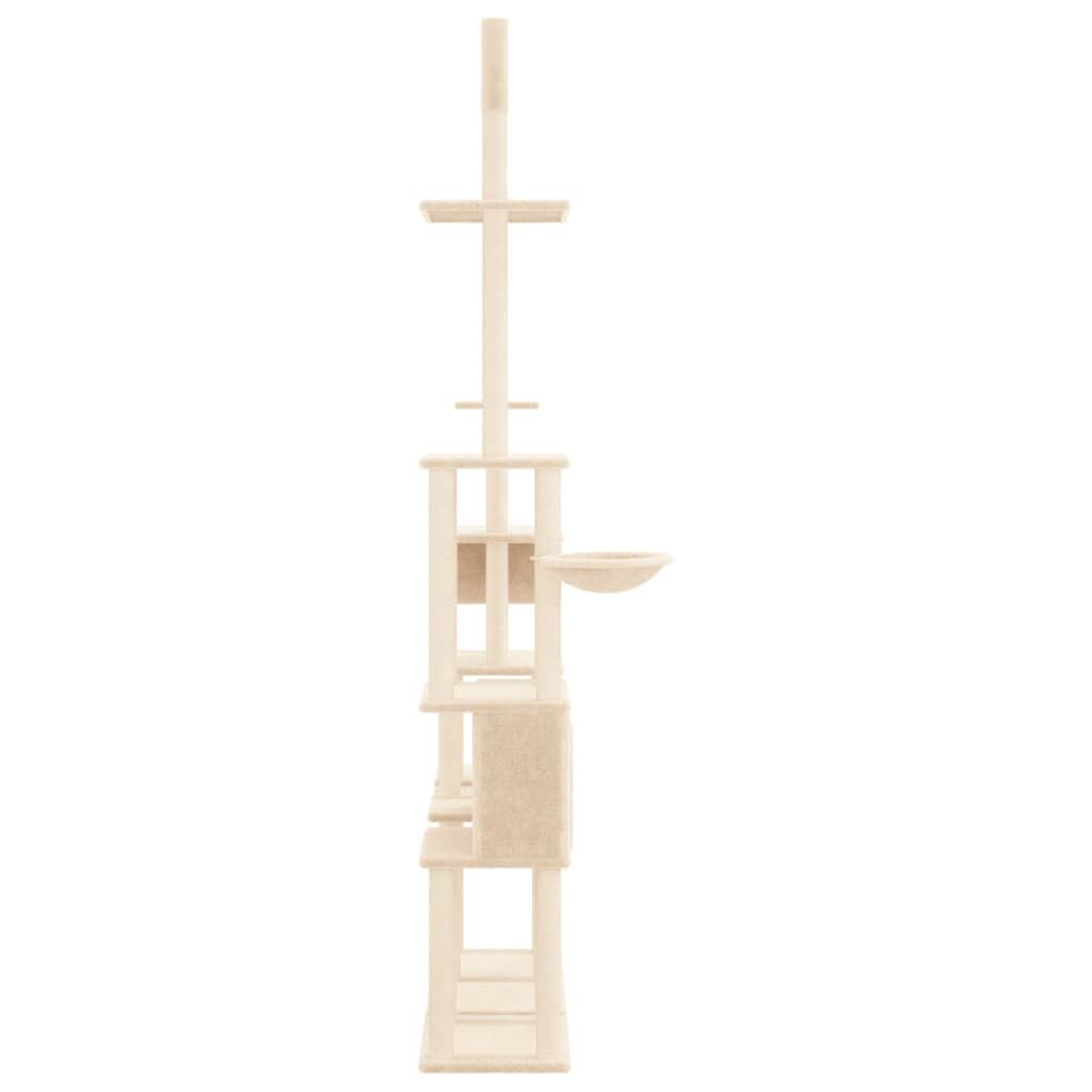 Vidaxl Rascador Para Gatos Con Postes De Sisal Color Crema 279 Cm_3