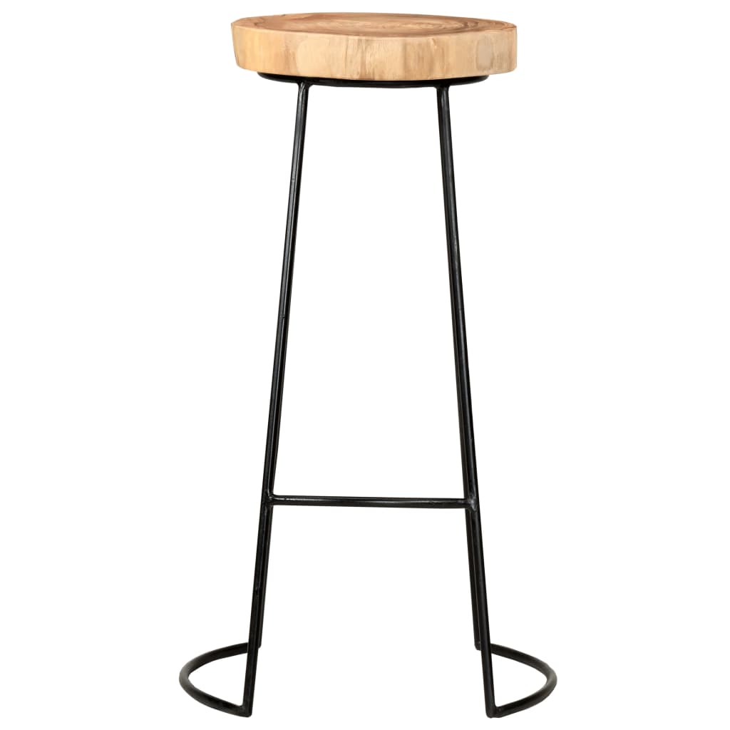 Taburetes De Cocina 2 Unidades Madera Maciza De Acacia_1