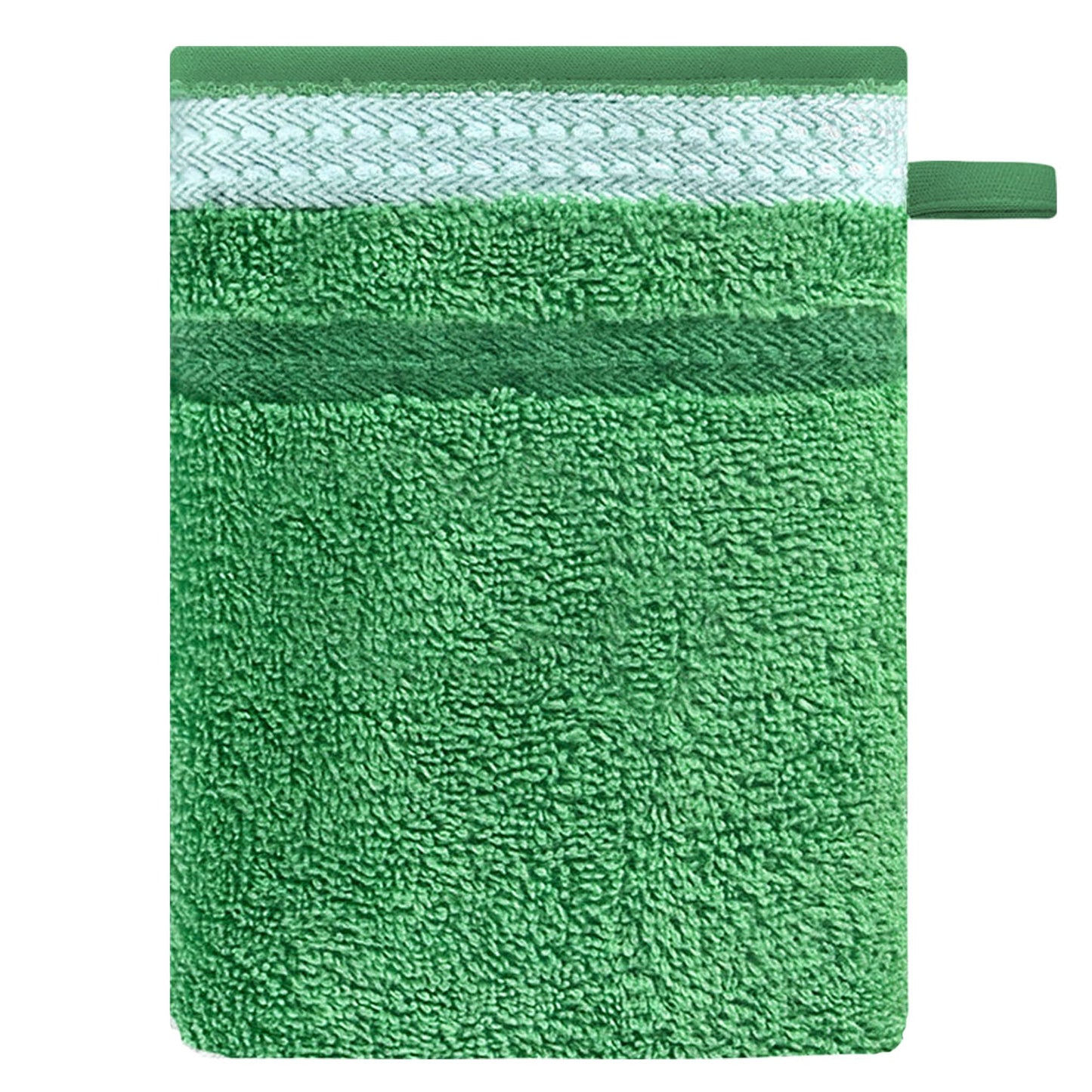 Set 4pc Toalla De Baño (1pc Toalla 50x90 + 1pc Toalla 70x140 Cm + 2pc Guantes De Ducha 15x21cm) 100% Algodón 450gsm Verde Rainbow_2