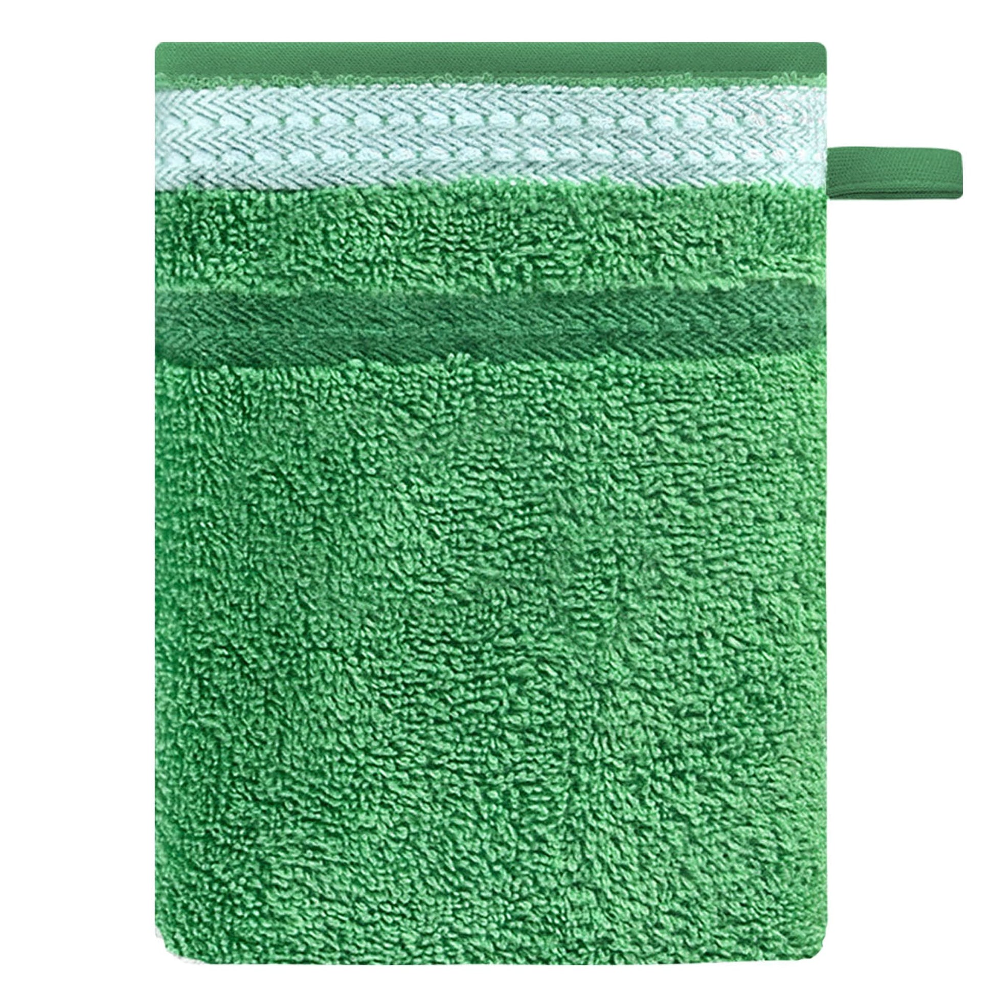 Set 4pc Toalla De Baño (1pc Toalla 50x90 + 1pc Toalla 70x140 Cm + 2pc Guantes De Ducha 15x21cm) 100% Algodón 450gsm Verde Rainbow_2