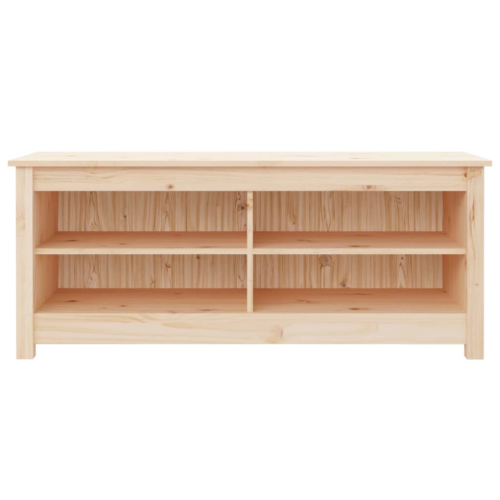 Banco Zapatero De Madera Maciza De Pino 110x38x45,5 Cm / Vetonek_0