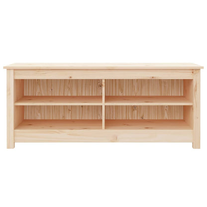 Banco Zapatero De Madera Maciza De Pino 110x38x45,5 Cm / Vetonek_0