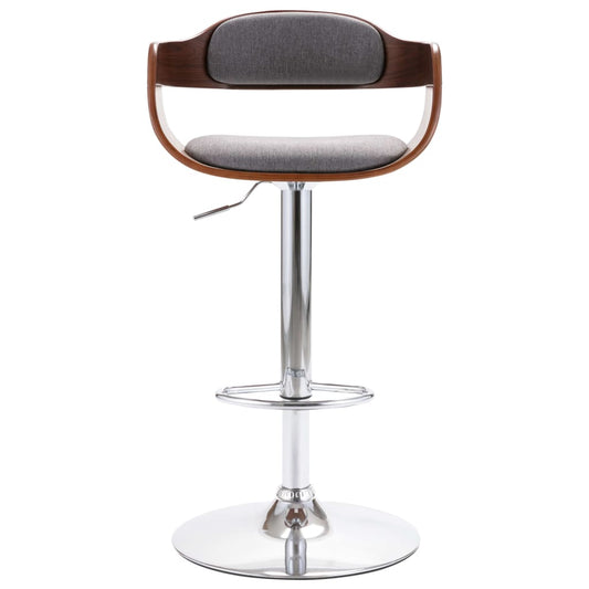 Taburete De Cocina Madera Contrachapada Y Tela Gris_0