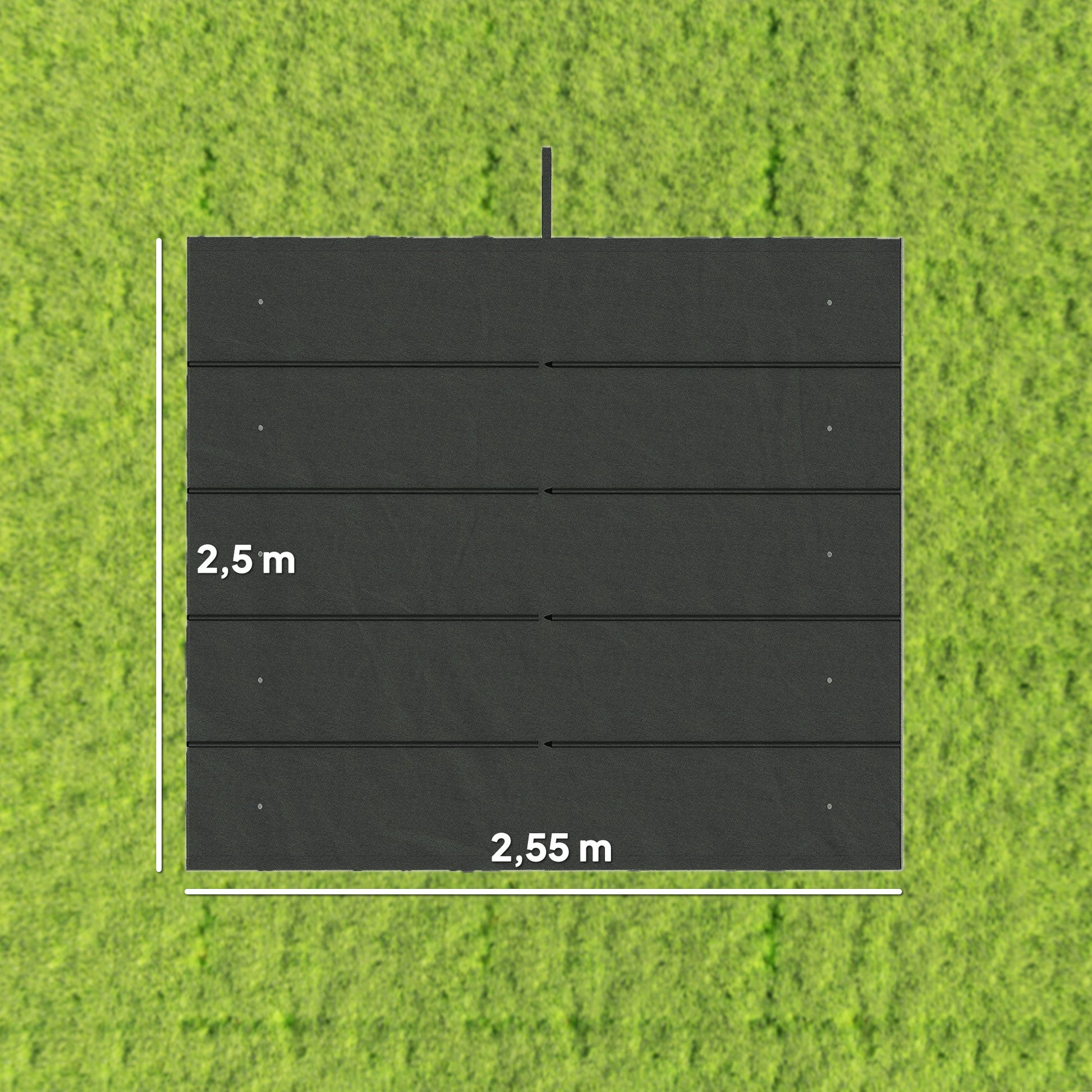 Outsunny Cubierta Para Pérgola Retráctil 2,5x2,55m Para Marco De 3x3 M Gris_2