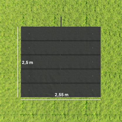 Outsunny Cubierta Para Pérgola Retráctil 2,5x2,55m Para Marco De 3x3 M Gris_2