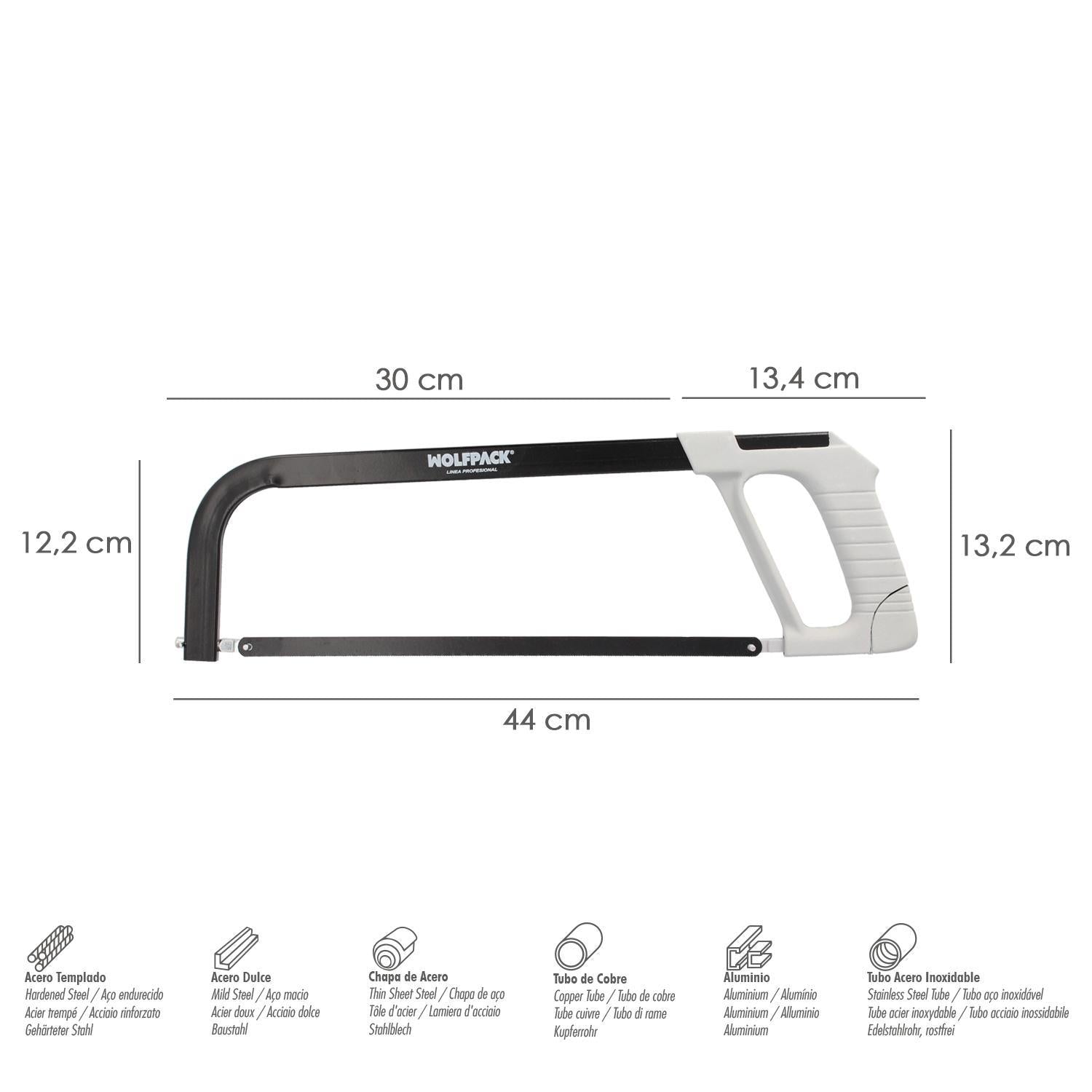 Arco Sierra Acero Con Empuñadura De Aluminio Angulo Corte Ajustable. Corta Acero, Aluminio, Madera, Plastico, Cobre_1