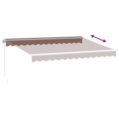 Toldo Retráctil Manual Marrón 350x250 Cm_4