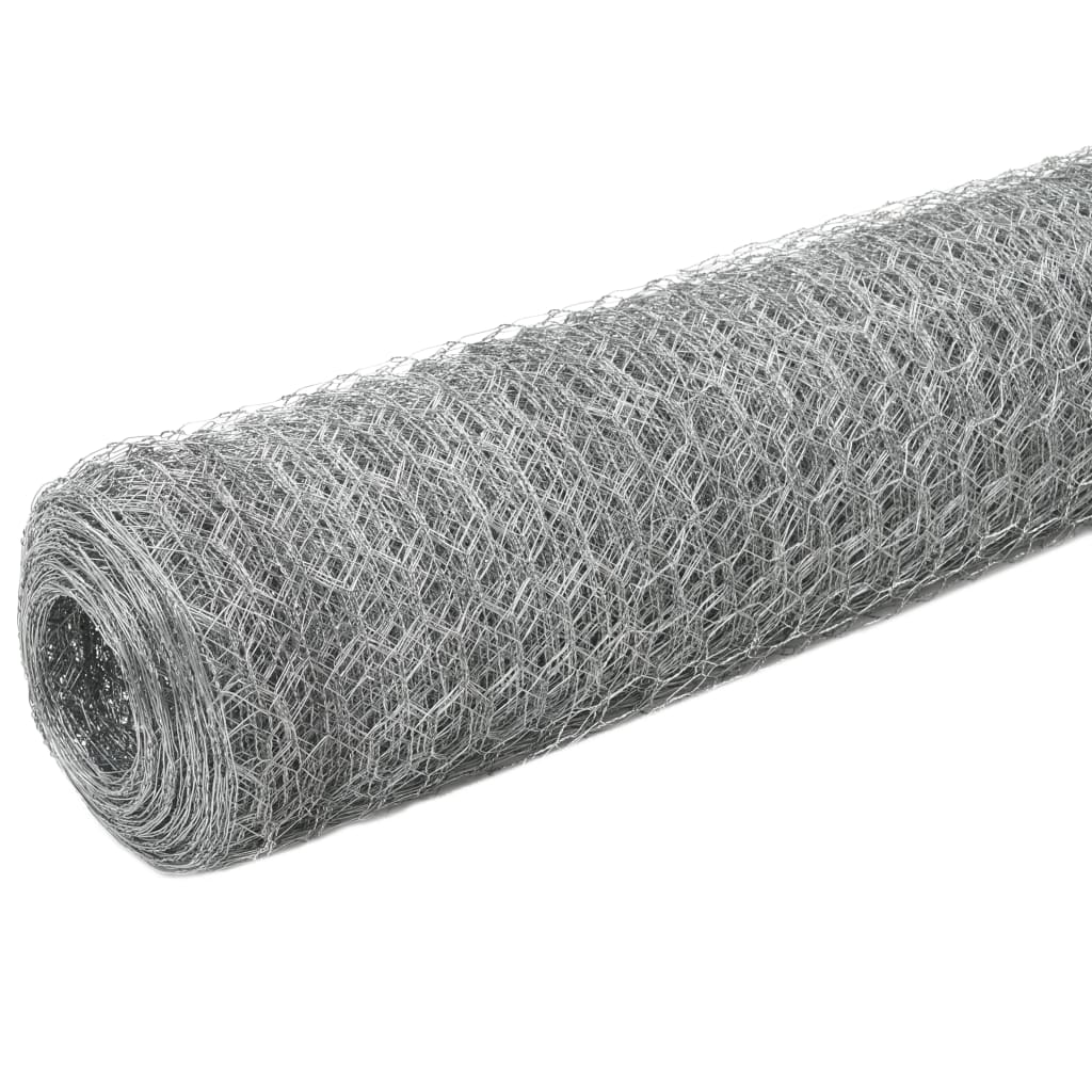 Alambrada De Gallinero Acero Galvanizado Plateado 25x1,2 M / Vetonek_1
