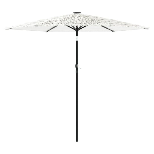 Vidaxl Sombrilla De Jardín Con Poste De Acero Blanca 223x223x213 Cm_0