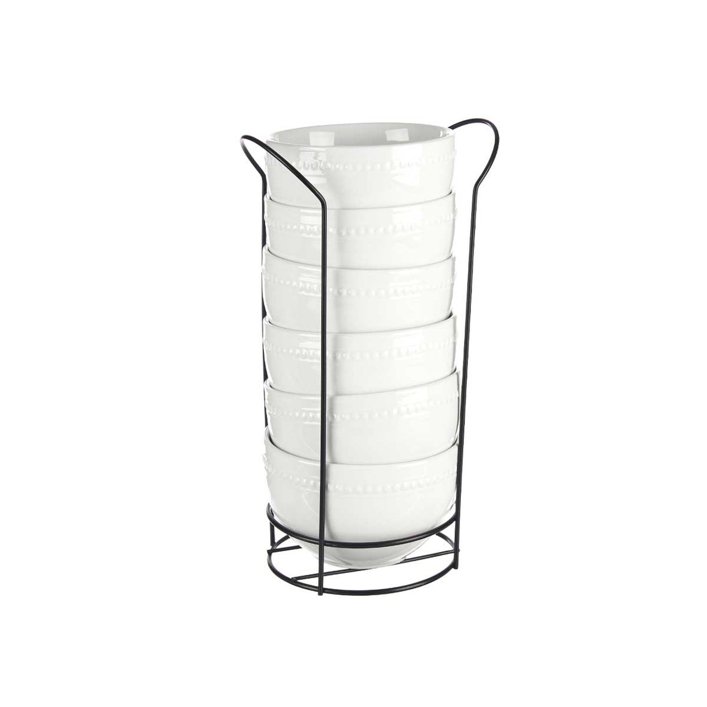 Set 6 Bol Porcelana Blanca 800ml C Sopor Colección Vessia