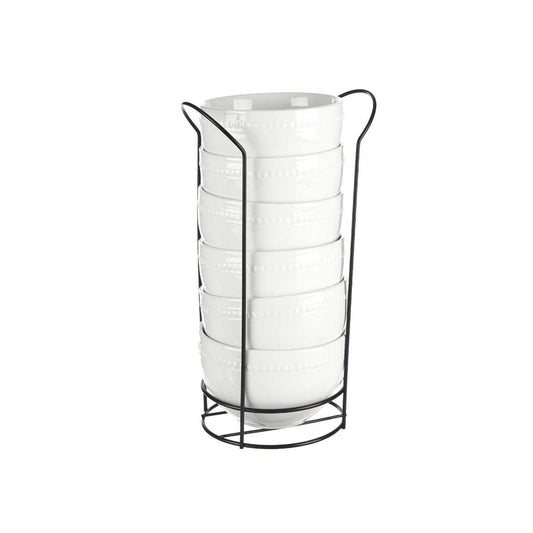 Set 6 Bol Porcelana Blanca 800ml C Sopor Colección Vessia_0