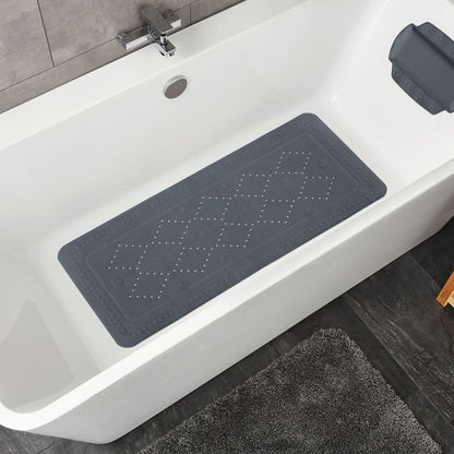 Kleine Wolke Alfombrilla Seguridad Baño Arosa Gris Antracita 36x92 Cm_1