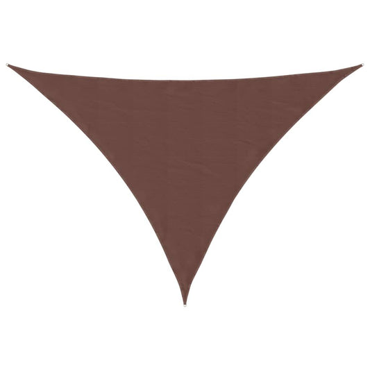 Vidaxl Toldo De Vela Triangular Tela Oxford Marrón 5x6x6 M_0
