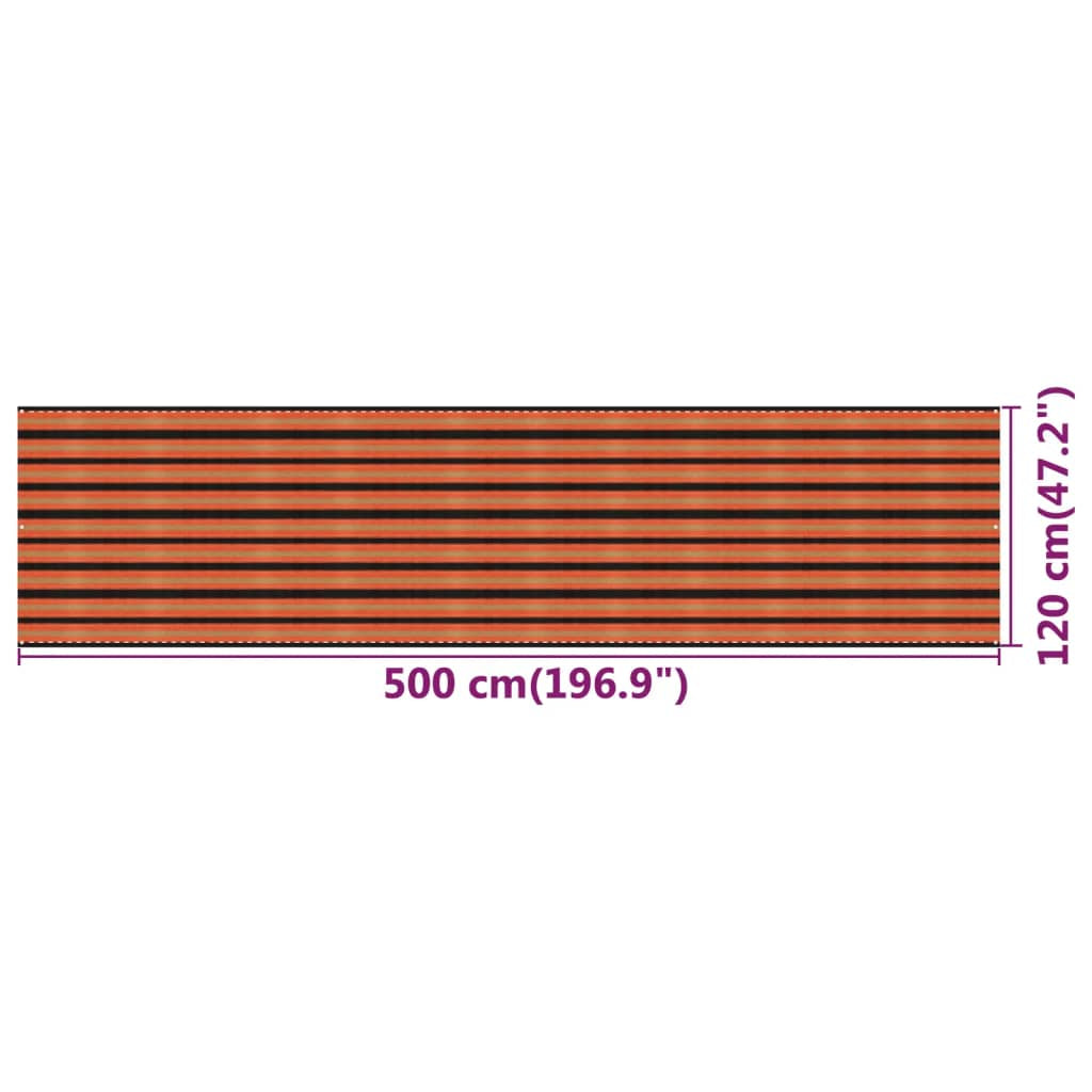 Vidaxl Toldo Para Balcón Hdpe Multicolor 120x500 Cm_2