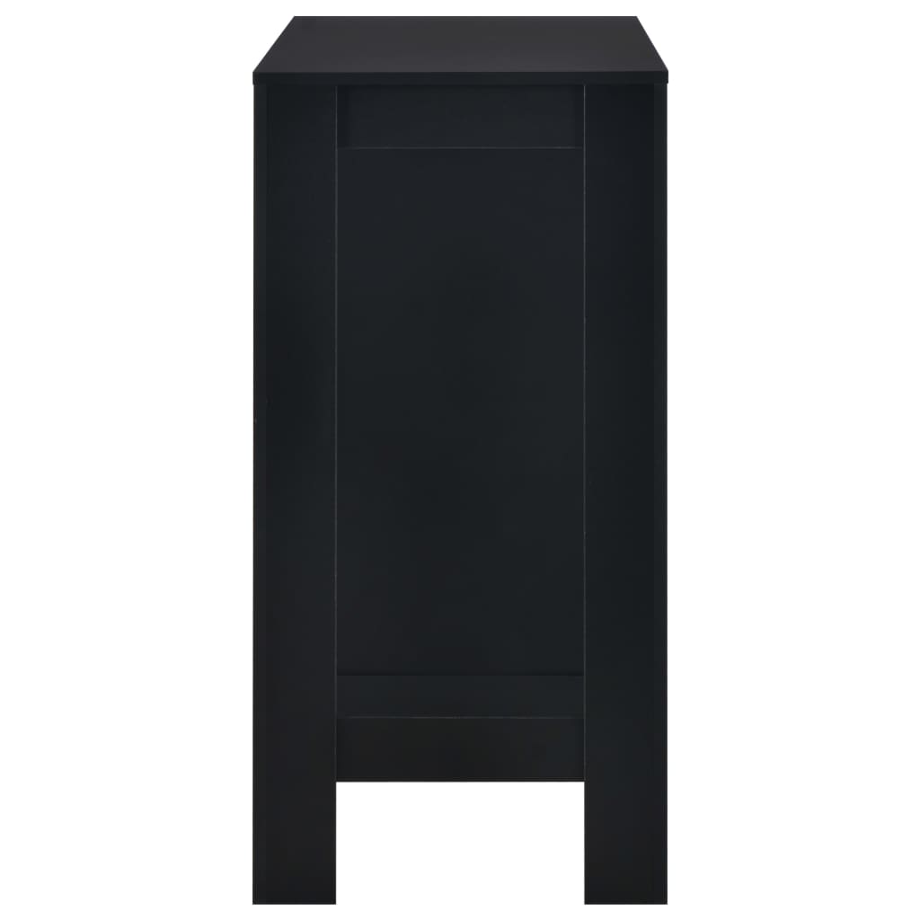 Mesa Alta De Cocina Con Estantería Negra 110x50x103 Cm_2