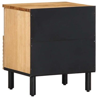 Mesilla De Noche Marrón 40x33x46 Cm Madera Maciza Mango_3