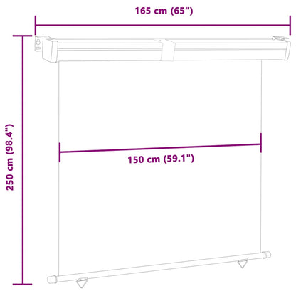 Vidaxl Toldo Lateral De Balcón Color Crema 165x250 Cm_2