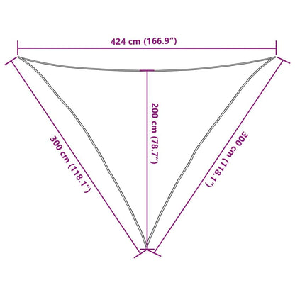 Vidaxl Toldo De Vela Poliéster Oxford 100% Arena 3x3x4,24 M_2