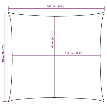 Vidaxl Toldo De Vela Cuadrado Tela Oxford Beige 3,6x3,6 M_2