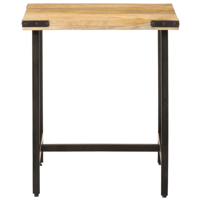 Mesa Auxiliar De Madera Maciza De Mango Y Hierro 45x45x50 Cm_0