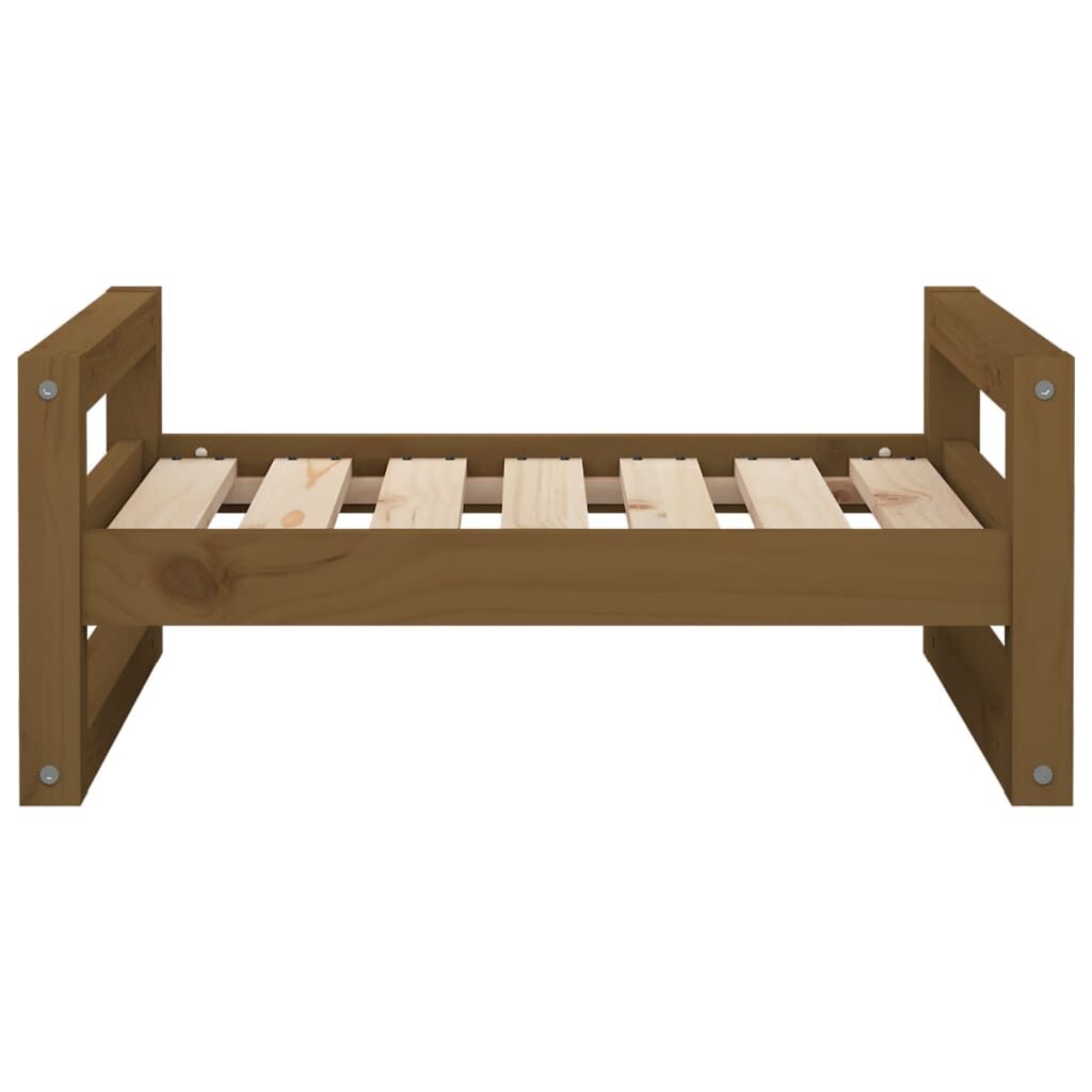 Vidaxl Cama Para Perros Madera Maciza Pino Marrón Miel 65,5x50,5x28 Cm_4