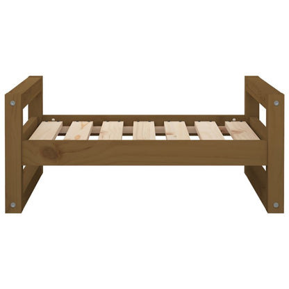 Vidaxl Cama Para Perros Madera Maciza Pino Marrón Miel 65,5x50,5x28 Cm_4