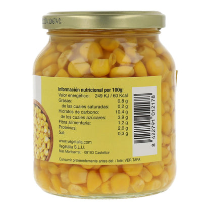 Maiz Dulce Bio en bote de vidrio Vegetalia 350 gr