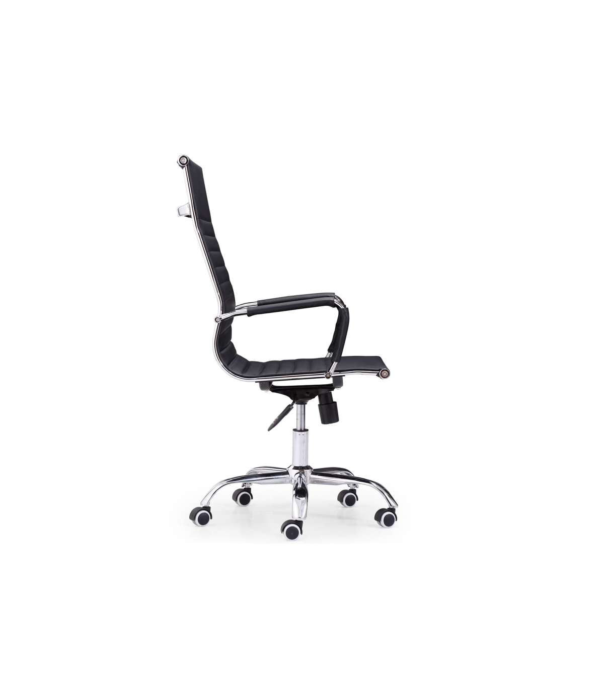 Sillón Giratorio Letter En Simil Piel Negro, 106-116 Cm(alto)64 Cm(ancho)64 Cm(largo)_2