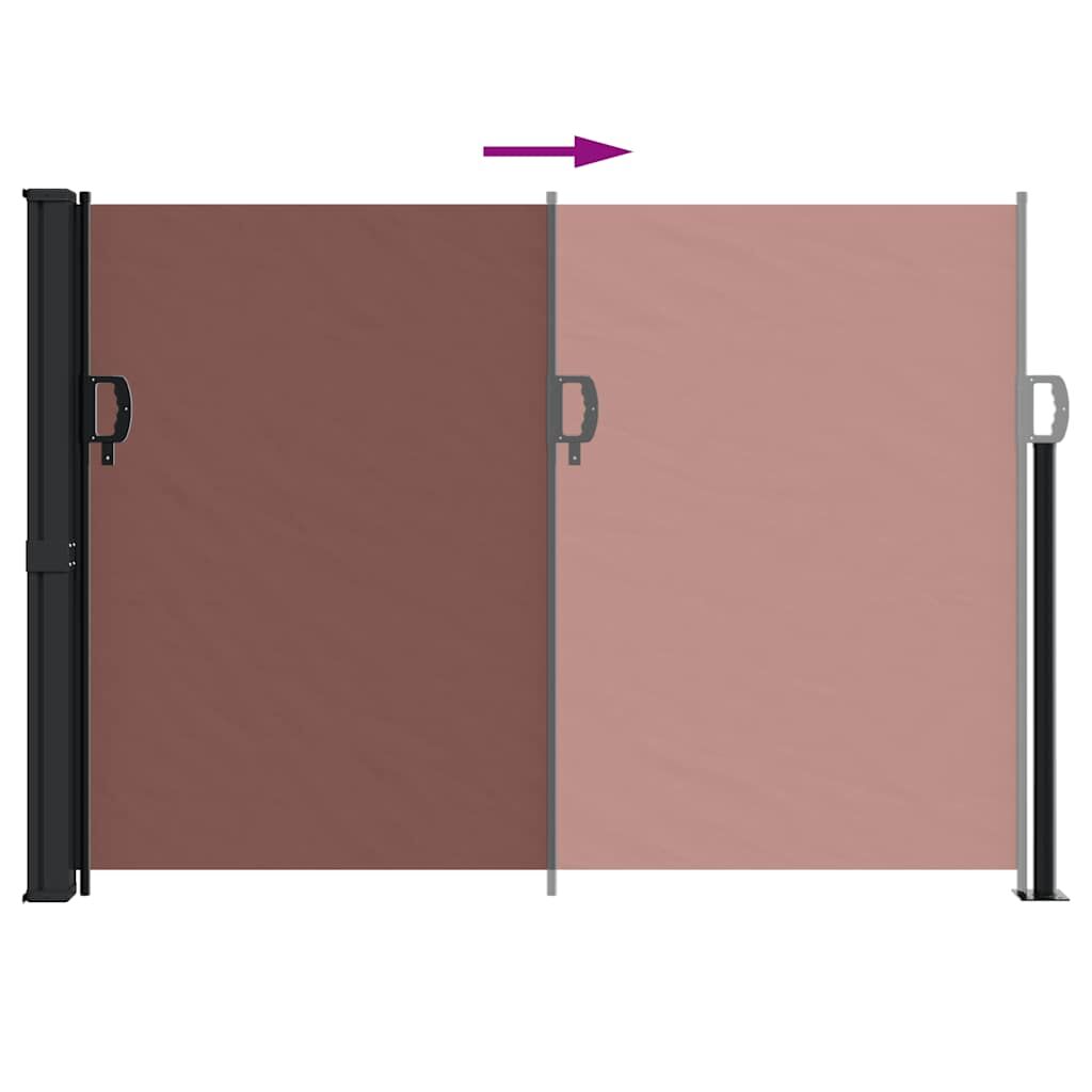 Vidaxl Toldo Lateral Retráctil Marrón 140x600 Cm_4